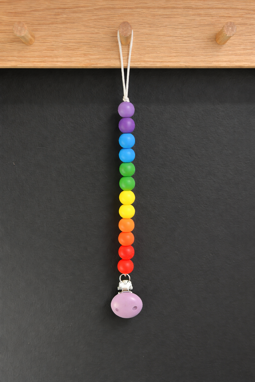 Rainbow Pacifier Clip